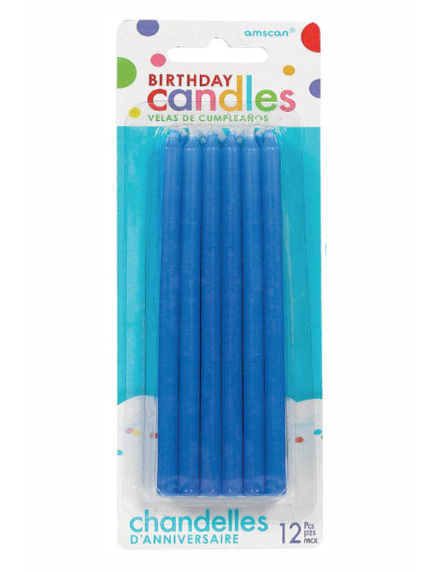 Blue taper Candles 12pcs; Size 5″