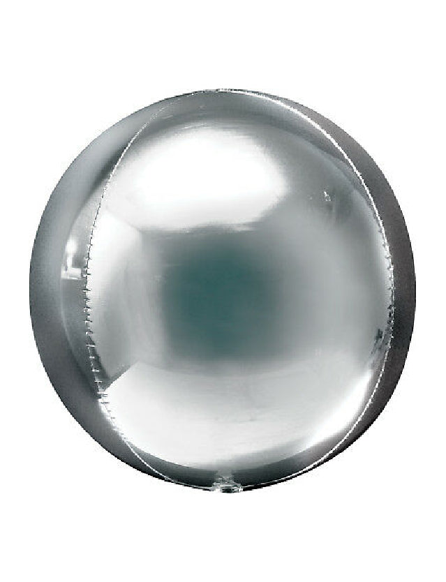 Silver Foil Orbz Balloon -20″