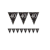 40th Birthday Pennant Banner -13 ft