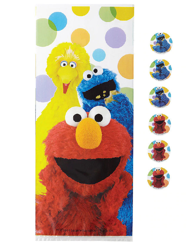 Sesame Street Goodiebags -16pcs, Size 4.5″ by 9.5″