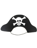 Pirate Black Paper Hats each with skull
