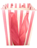 Light Pink Striped Cardboard Goodiebags