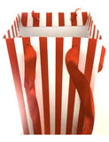 Red Striped Cardboard Goodiebags