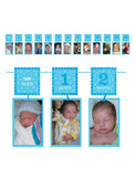1st Birthday Boy Photo Garland-12ft