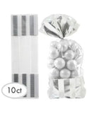 Silver Striped Treat Bag-10ct