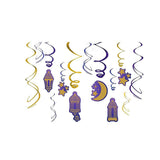 Ramadan/ Eid Swirl Decorations -12pcs