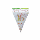 Sparkling Fizz Rose Gold Flag Bunting 3.9m