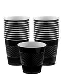 Black Heavy Weight Plastic Cups -20pcs