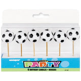Soccer Ball Pick Candle – 6pcs rs