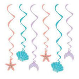Mermaid Tales Swirl Decorations (6pk)