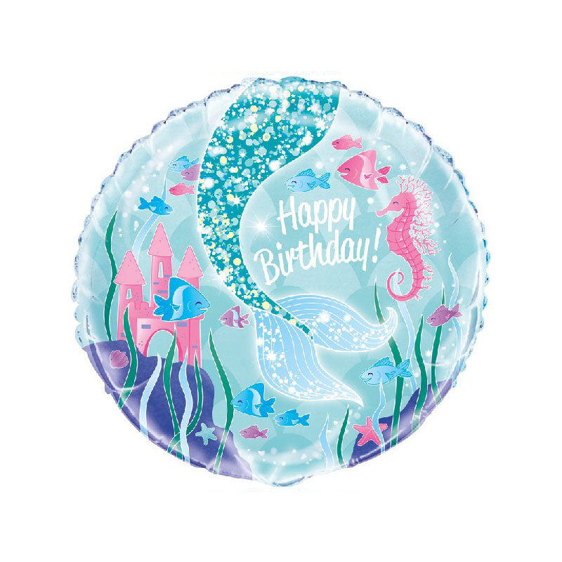 Mermaid Wishes 18″ Shiny Foil Balloon