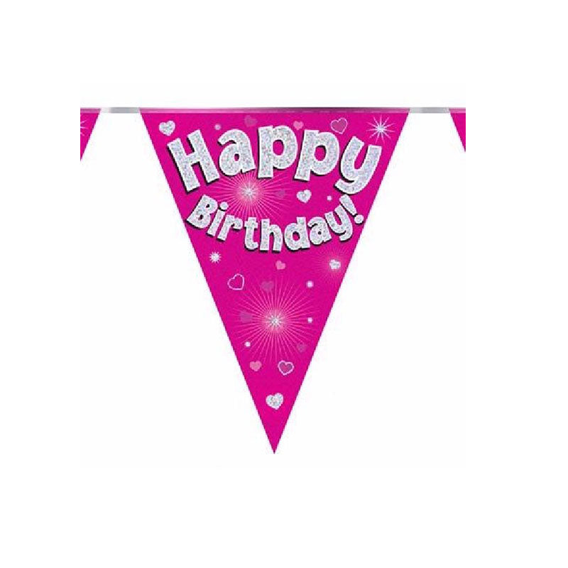 Happy Birthday Pink Banner -12.8 ft