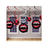Halloween Fangs Swirl Decoration -12pcs
