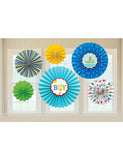 It’s a Boy Paper Fans -6pcs