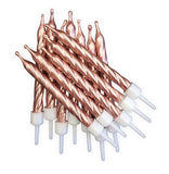 Rose Gold Metallic Candles -12pcs