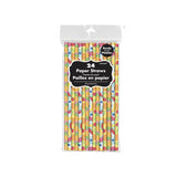 Hello Summer Printed Paper Straws 24pcs