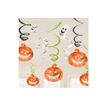 Halloween Pumpkin Swirl Decoration -12pcs