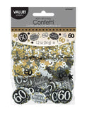 60th Birthday Sparkle Black & Gold Confetti -1.2oz