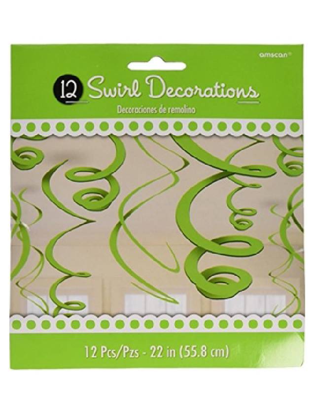 Green Swirl Decoration -12pcs