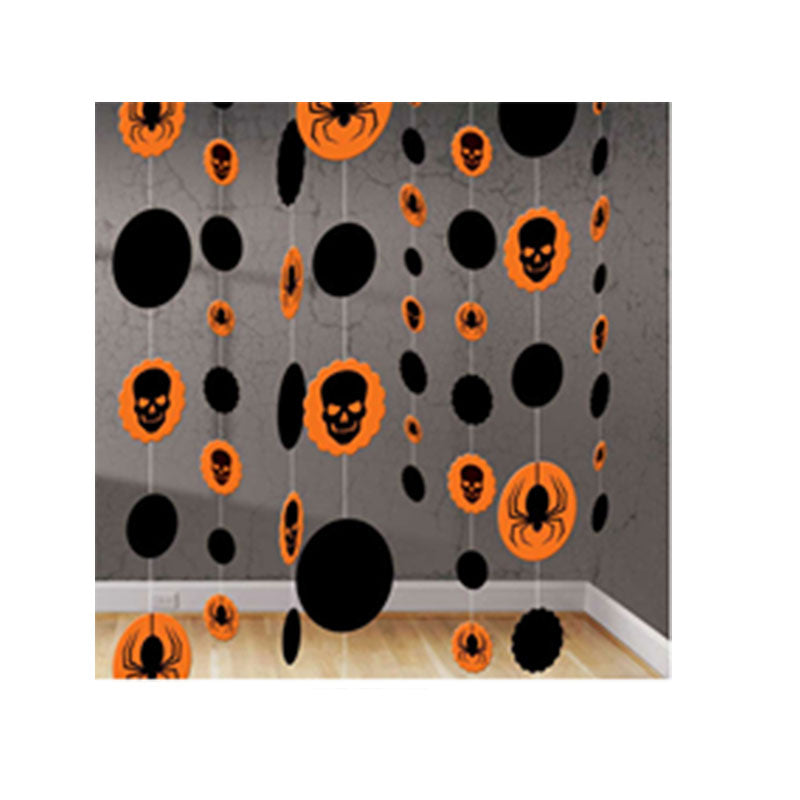 Halloween String Paper Decorations -8 Strings of 6 feet length