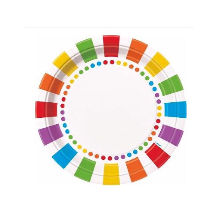 Rainbow Bright 9″ Plates -8pcs
