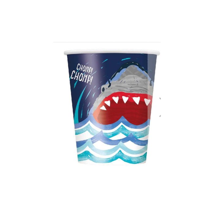 Shark Paper Cups-8pcs