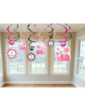 It’s A Girl Swirl Decoration -12pcs