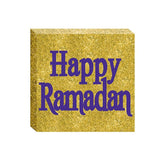 Eid Canvas Sequence Glitter Plaque