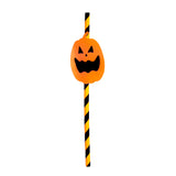 Halloween Pumpkin Paper Straws – Pack of 20