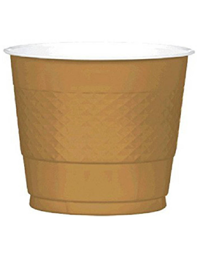 Gold Plastic Cups 9oz-20Pcs