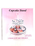 Cupcake Stand White 2 Tier Steel
