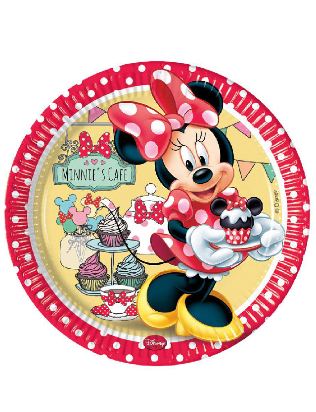 Minnie Mouse Cafe Dinner Plates 9″- 8pcs