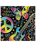 Rockstar Neon Lunch Napkins (16/pkt)