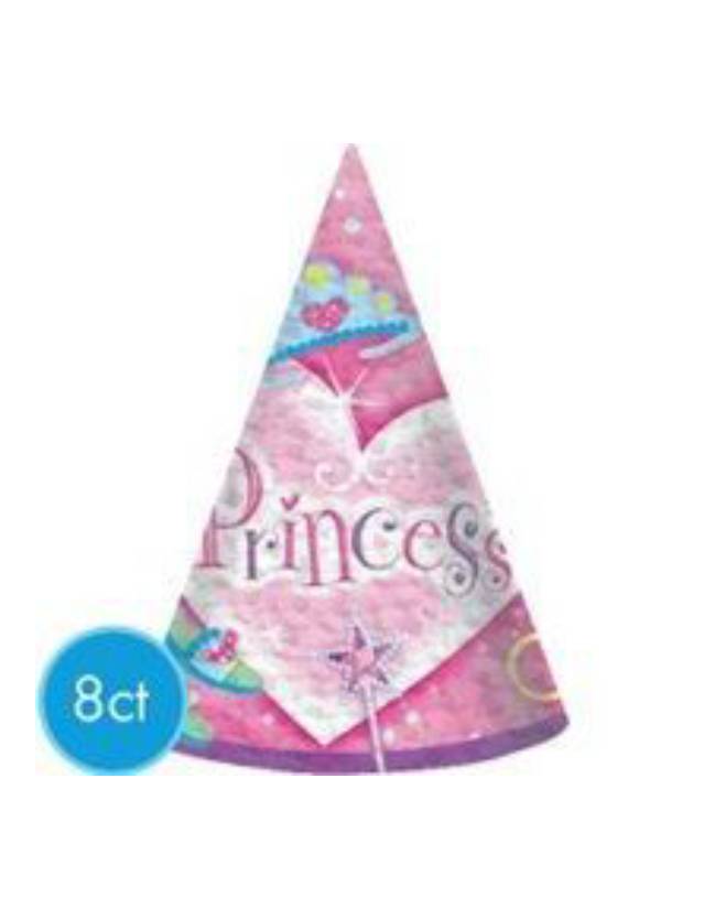 Birthday Princess Caps -8pcs
