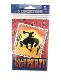 Wild West Invitations with envelopes-8pcs