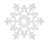 Snowflakes Foil Cutout 15in