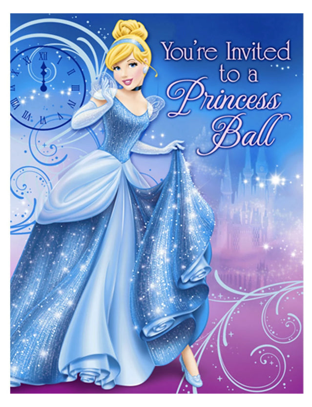 Cinderella Invitations -8pcs