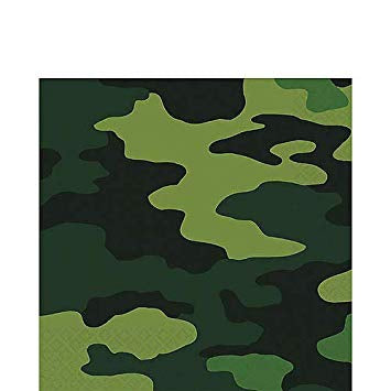 Camouflage Beverage Napkins -16pcs