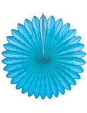 Bright Blue Paper Fans- 12″