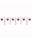 Heart Foil Swirl Garland -12ft