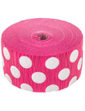 Pink Polka Dot Paper Streamer – 81feet by 1.7″