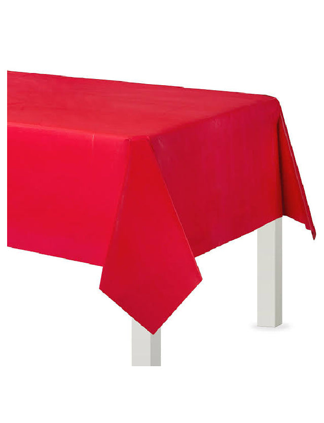 Red Plastic Rectangle Table cover 54″ by 108″