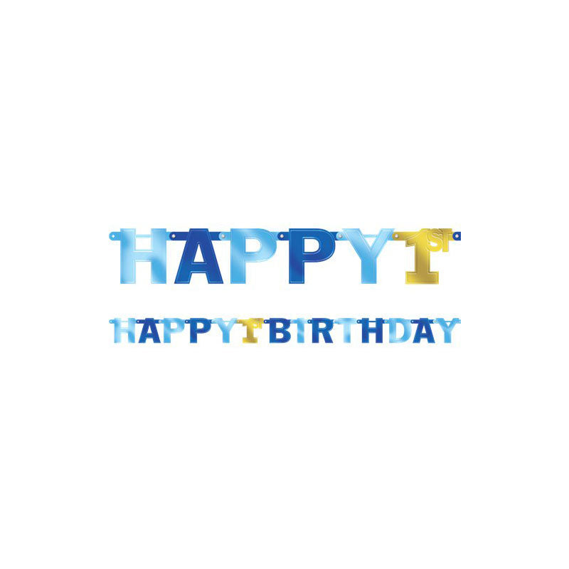 1st Birthday Foil Letter Banner 7ft-