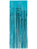 Caribbean Blue Foil Curtain -8ft by 3ft