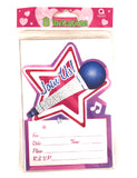 Rockstar Neon Invitations with envelopes (8/pkt)