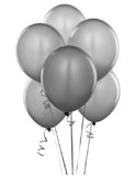 Silver Latex Balloons- 15pcs