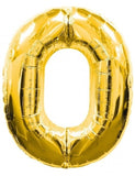 Number 0 Gold Foil Balloon-Size- 34″