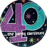 40th Birthday 7″ Cake plate -8pcs
