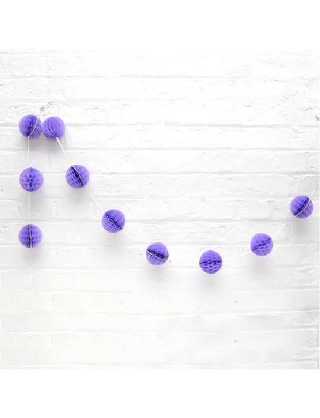 Purple Honeycomb Garland