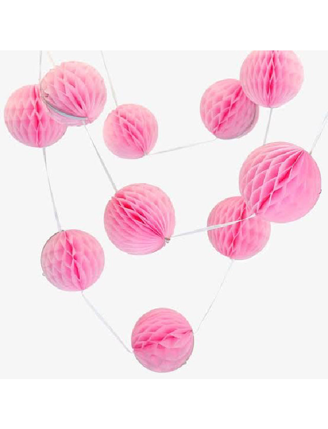 Pink Honeycomb Garland